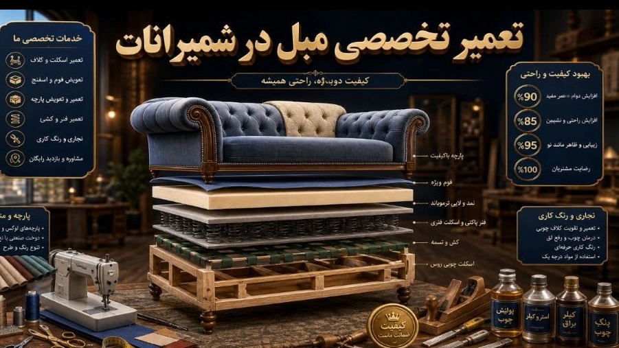 تعمیر مبل راحتی و کلاسیک در شمیرانات تهران
