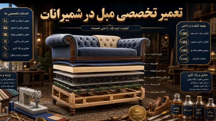 تعمیر مبل راحتی و کلاسیک در شمیرانات تهران